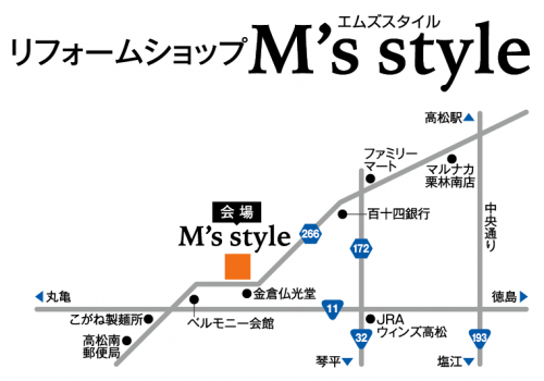 リフォームショップM's style地図